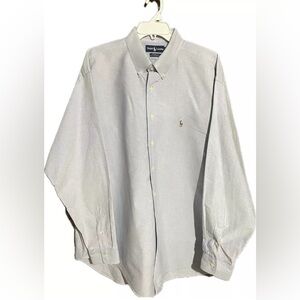 Polo Ralph Lauren Shirt Blue Long Sleeve Cotton Pinpoint Oxford Yarmouth…